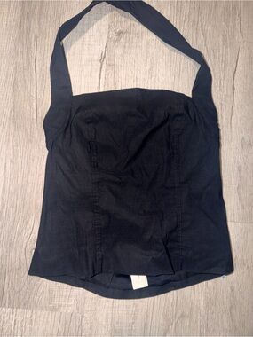 Women’s Anthropologie Black Halter Neck Women’s Top NWT
